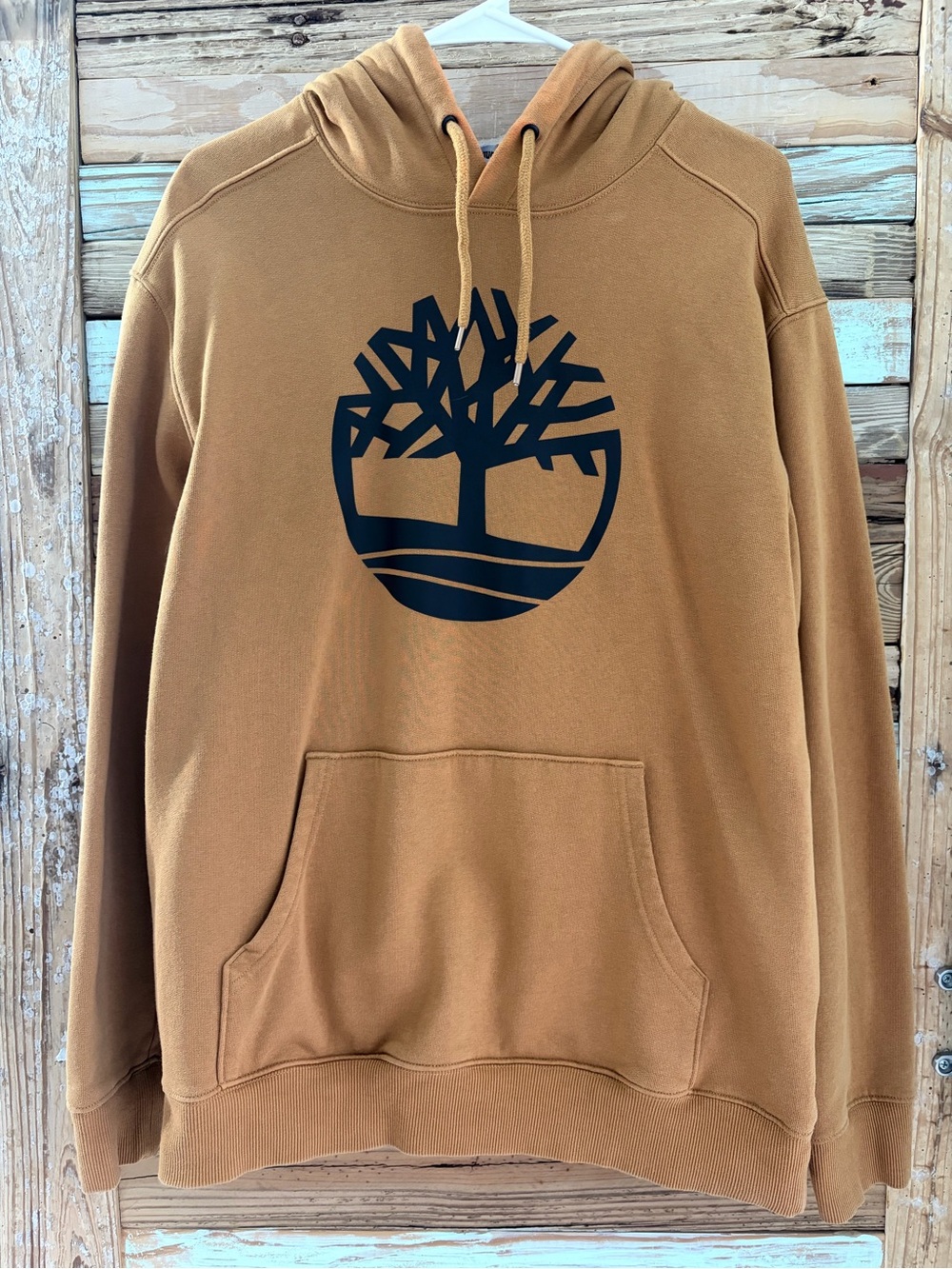 Timberland Men’s Large Logo Pullover Hoodie Brown / Wheat